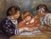 Pierre Renoir The Lesson oil